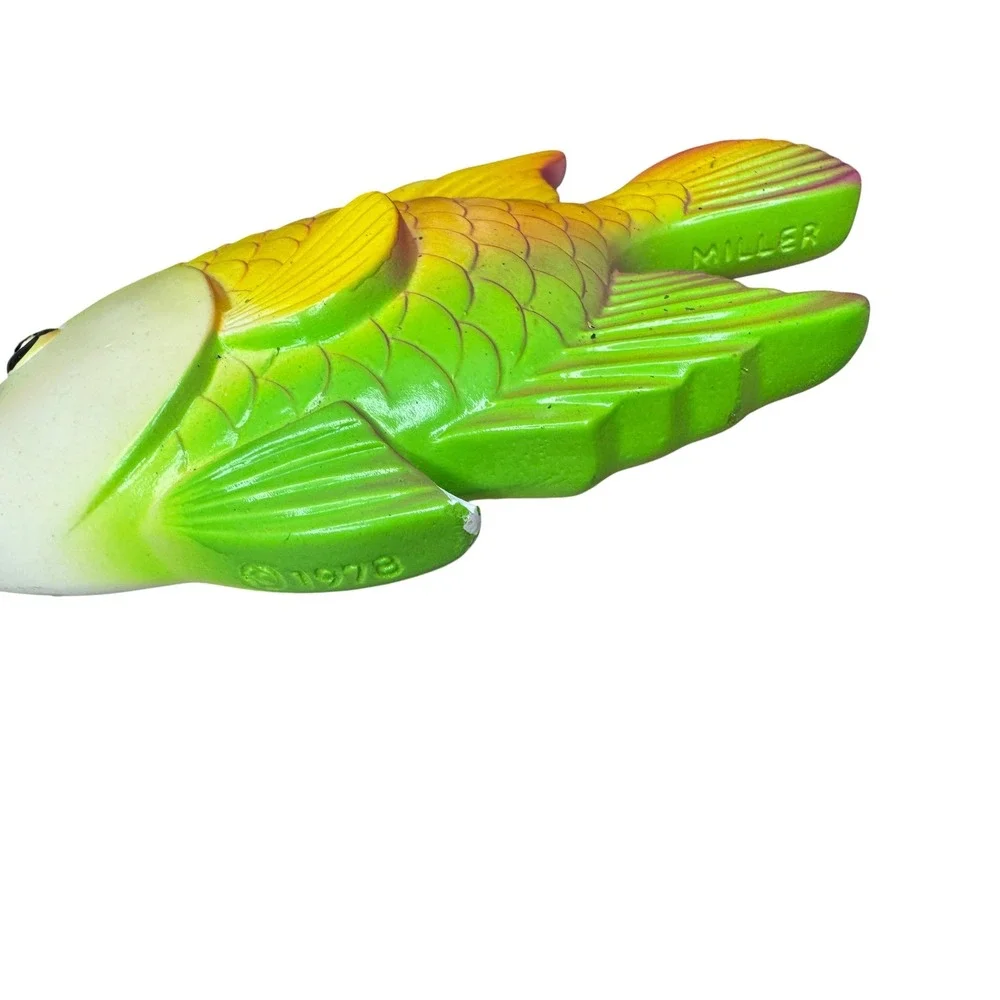 Vintage 1978 Miller Studio Chalkware Fish Wall Art Set 3 Neon Tropical Decor